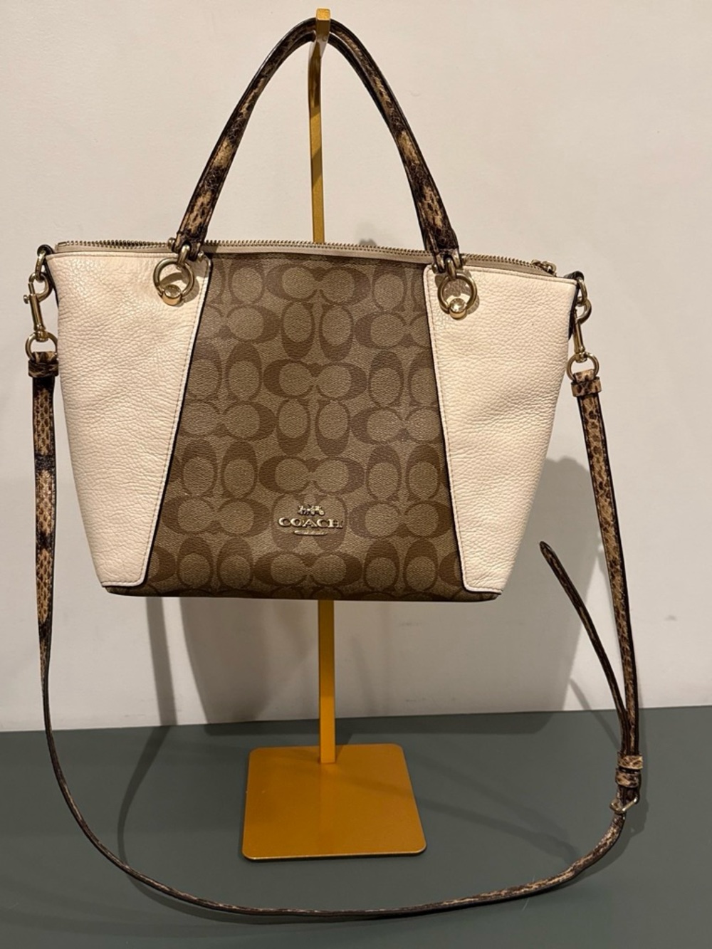 Coach Kacey colorblock satchel